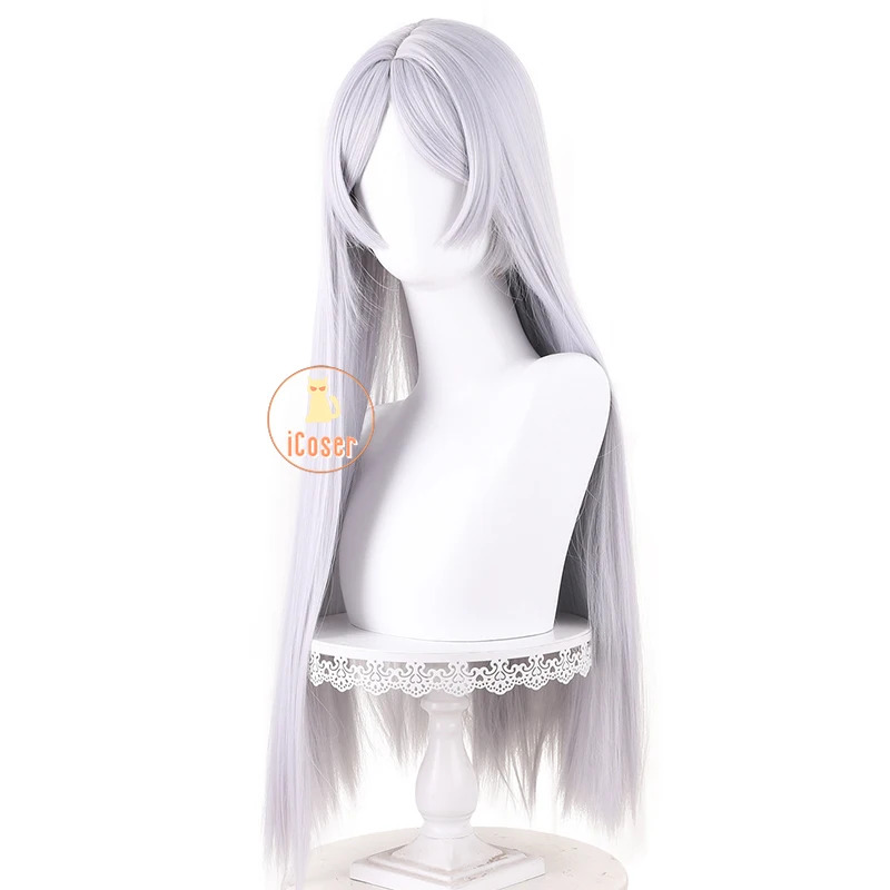Frieren Cosplay Prop - فريرين شعر مستعار تأثيري أنيمي فريرين