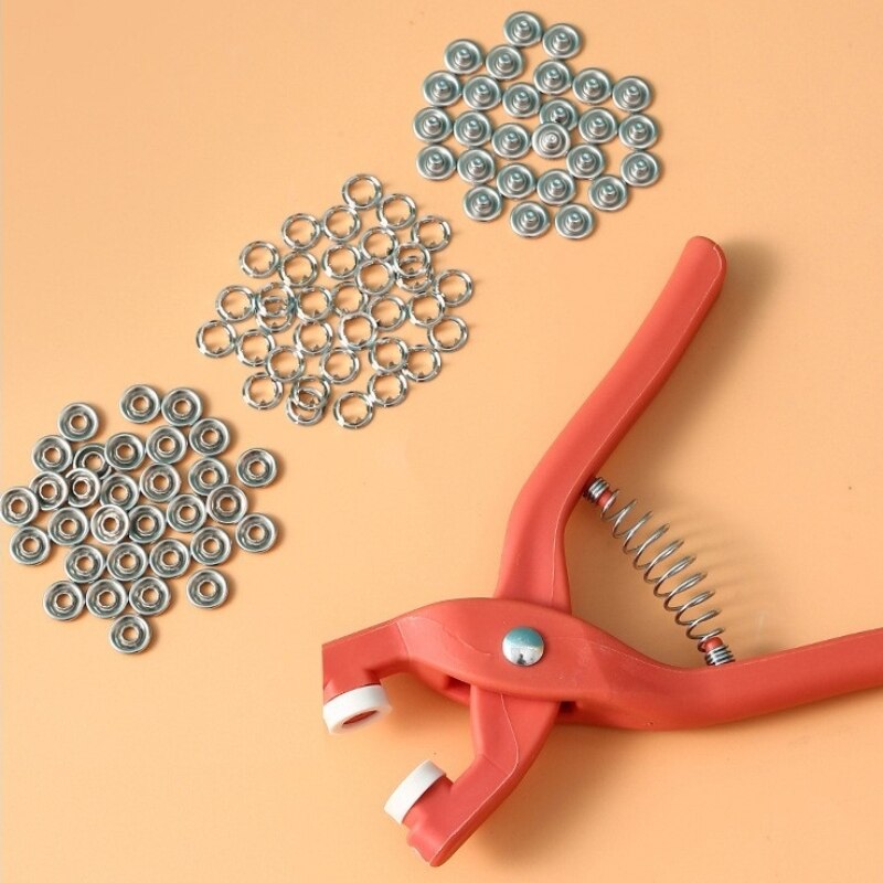 Snap Fastener Set - 50 مجموعة من-خمسة إبزيم فكي-أداة تصنعها