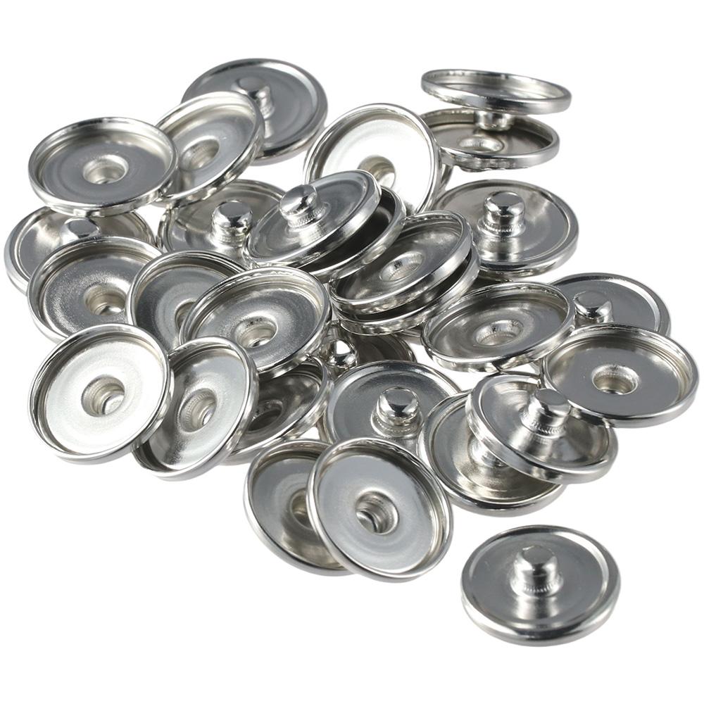 Snap Fastener Set - إعدادات كابوشون معدنية محشوة مستديرة المفاجئة