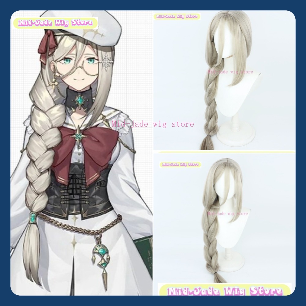 Prop En Cosplay - منتصف اليشم شعر مستعار مخزن Nijisanji