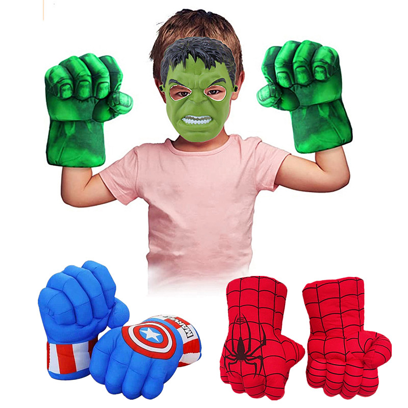 Cosplay Prop Foam - قفازات إنفينيتي وور سماش للأطفال، فستان