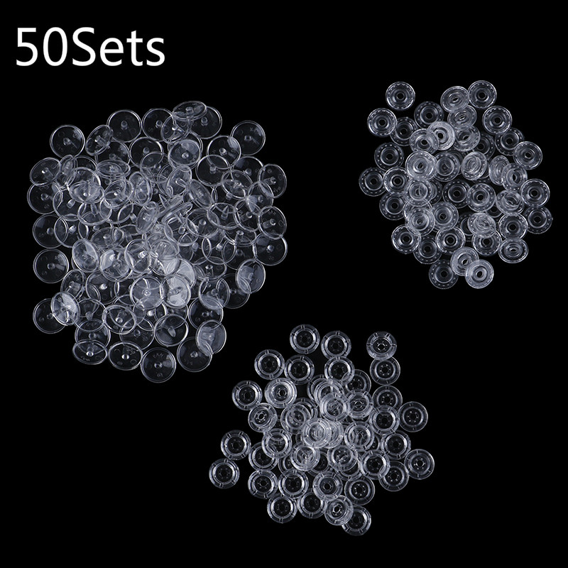 50 Set واضح كام الراتنج أزرار  - مراجعة Snap Fastener Set وسعره