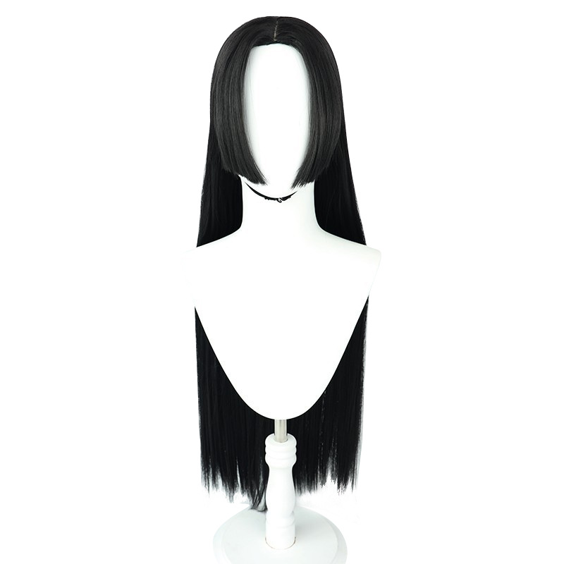 شعر مستعار طويل مستقيم أسود لش - مراجعة Wig Fiber Net وسعره