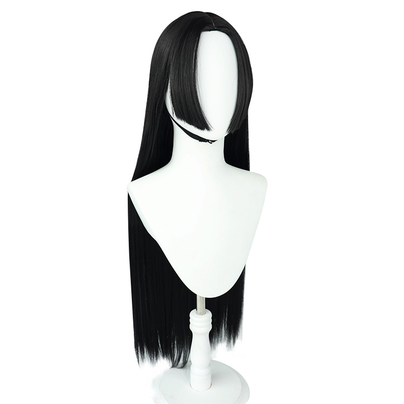 شعر مستعار طويل مستقيم أسود لش - مراجعة Wig Fiber Net وسعره