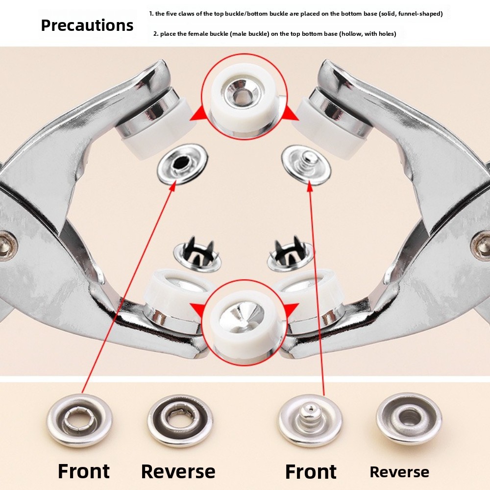 طقم كماشة زر كبس 9.5 مم مع حلق - مراجعة Snap Fastener Set وسعره