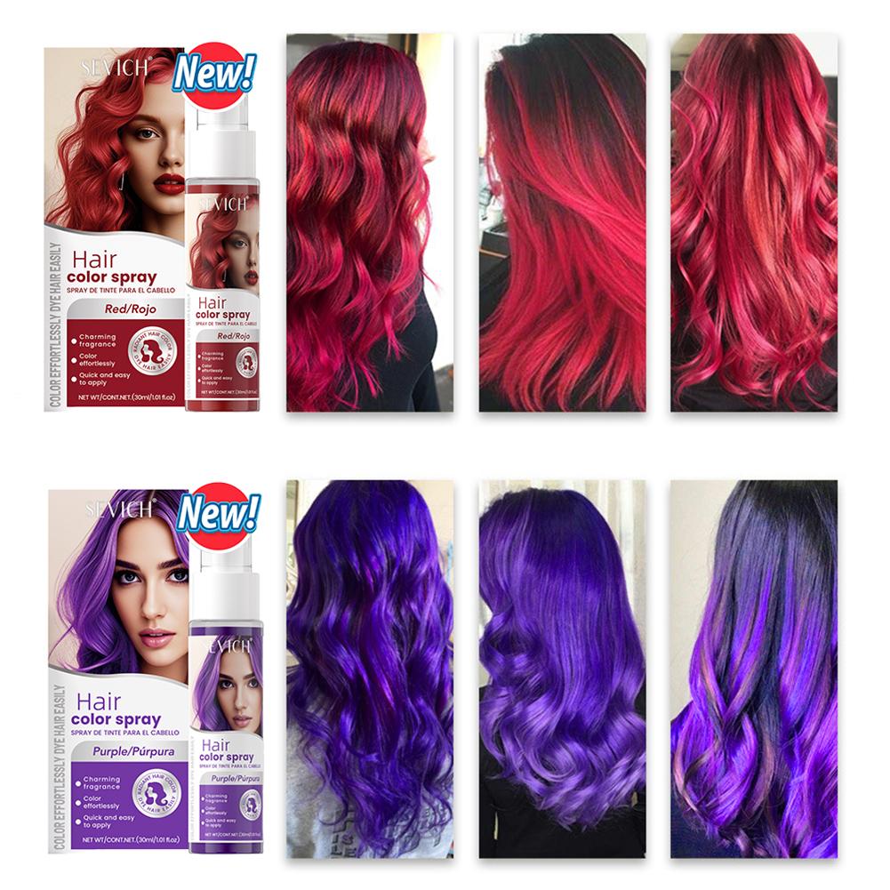 8 ألوان لون الشعر رذاذ صبغة شع - مراجعة Hair Spray Color وسعره