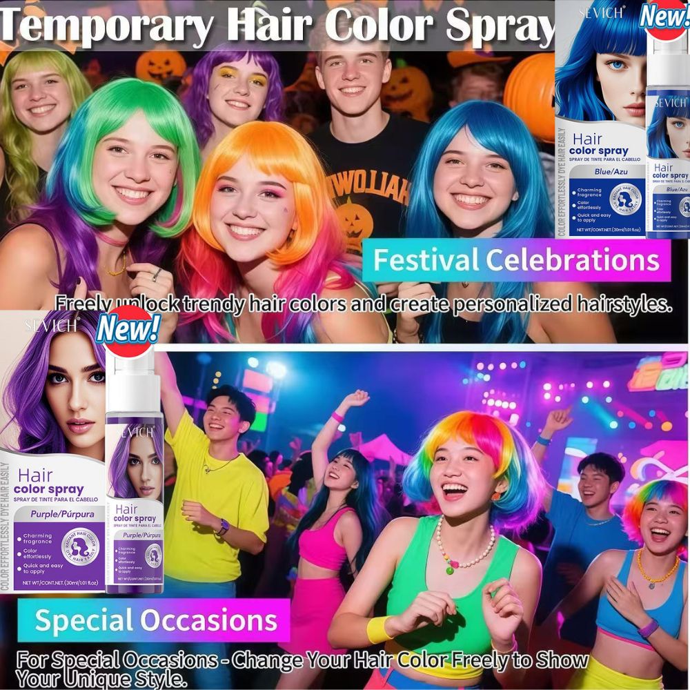 8 ألوان لون الشعر رذاذ صبغة شع - مراجعة Hair Spray Color وسعره