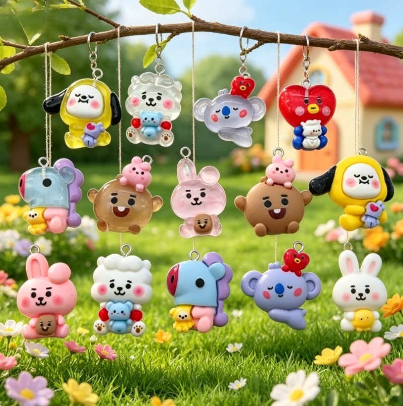 7 قطع من إكسسوارات BT21 الكرتو - مراجعة Cosplay Prop Diy وسعره