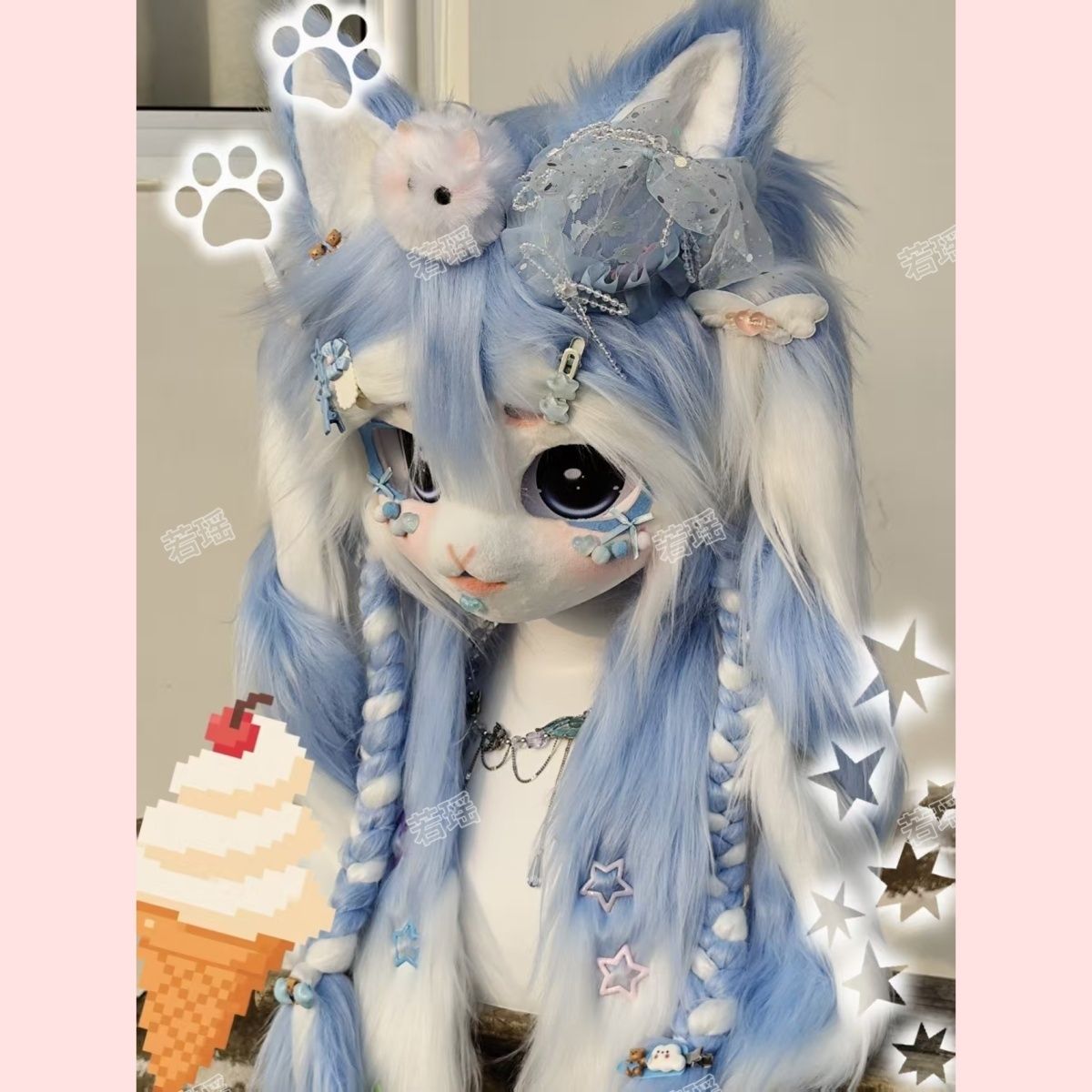 قناع فروي مخصص بتصميم OC على ش - مراجعة Cosplay Prop Designer وسعره